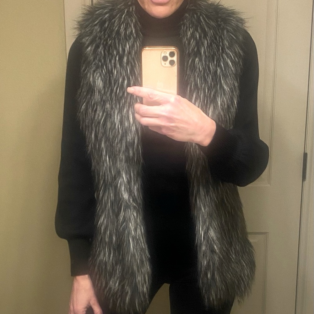 William Rast Faux Fur Vest Size Small